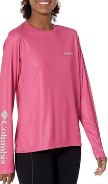 Columbia Rapid Creek Long Sleeve Shirt Women Large Blue UPF 50 Sun Protection